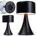 Lampka nocna LED metalowa czarna bezprzewodowa 20,5 cm Vilde