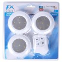 Lampka nocna LED z taśmą samoprzylepną pilot 9,5 cm 3 szt. FX Light