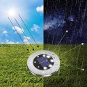 Lampki Ogrodowe Solarne LED Stalowe Wbijane VILDE 11,5 cm 12 szt. Vilde