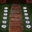 Lampki Ogrodowe Solarne LED Stalowe Wbijane VILDE 11,5 cm 12 szt. Vilde
