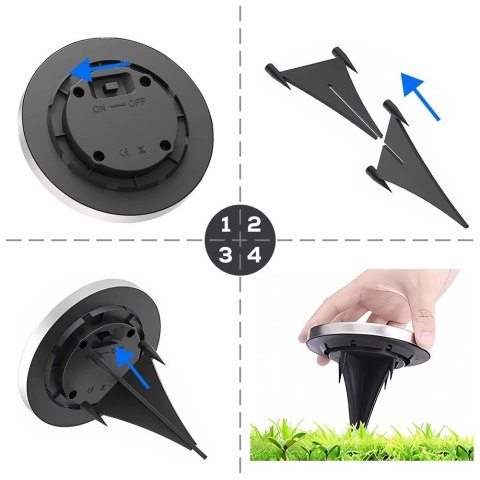 Lampki Ogrodowe Solarne LED Stalowe Wbijane VILDE 11,5 cm 12 szt. Vilde Lampki Ogrodowe Solarne LED Stalowe Wbijane VILDE 11,5 cm 12 szt. Vilde
