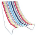 Leżak Plażowy Składany Metalowy Paski z Torbą Transportową VILDE 86x51,5cm Vilde