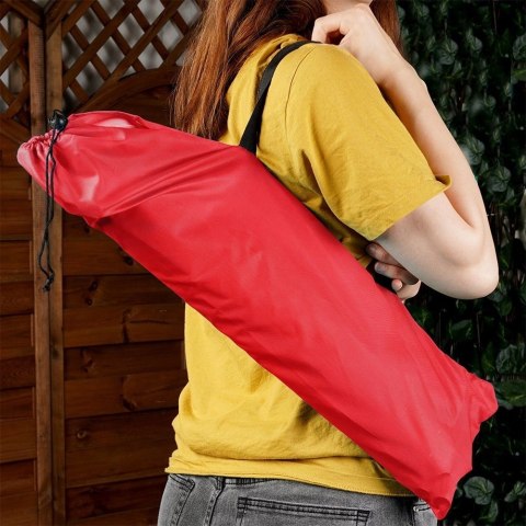 Leżak Plażowy Składany Metalowy Paski z Torbą Transportową VILDE 86x51,5cm Vilde Leżak Plażowy Składany Metalowy Paski z Torbą Transportową VILDE 86x51,5cm Vilde
