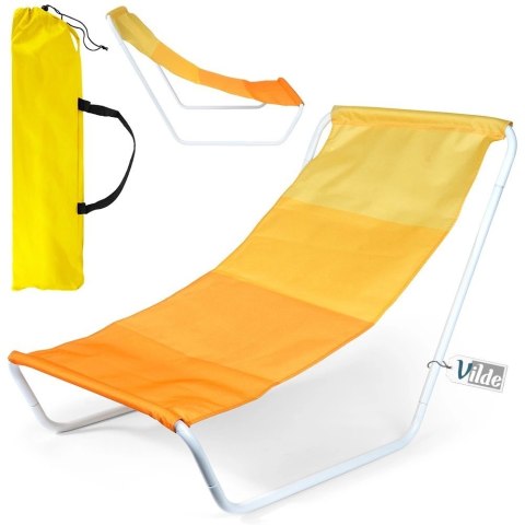 Leżak Plażowy Składany Metalowy z Torbą Transportową VILDE 86 x 51,5 cm Vilde Leżak Plażowy Składany Metalowy z Torbą Transportową VILDE 86 x 51,5 cm Vilde