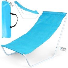 Leżak Plażowy Składany Metalowy z Torbą Transportową VILDE 86 x 51,5 cm Vilde