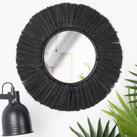 Lustro ścienne czarne okrągłe 42 cm Home Styling Collection Lustro ścienne czarne okrągłe 42 cm Home Styling Collection