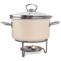 METALOWY PODGRZEWACZ POD DZBANEK TEALIGHT SZARY
