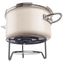 METALOWY PODGRZEWACZ POD DZBANEK TEALIGHT SZARY