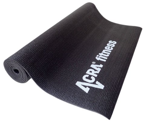 Mata ACRA Fitness do Ćwiczeń Jogi 4 mm Czarna Acra Mata ACRA Fitness do Ćwiczeń Jogi 4 mm Czarna Acra
