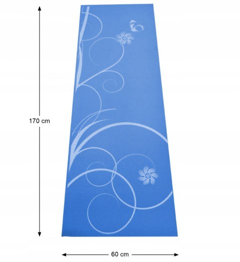 Mata do Ćwiczeń Jogi SPARTAN Blue 170 x 60 cm - niebieska Spartan Sport Mata do Ćwiczeń Jogi SPARTAN Blue 170 x 60 cm - niebieska Spartan Sport