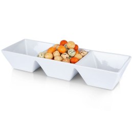 Miseczki na przekąski ceramiczne białe potrójne 29,5 cm EDCO Eindhoven BV