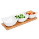 Miseczki na przekąski porcelanowe białe 30 cm 4 el. Excellent Houseware
