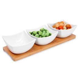 Miseczki na przekąski porcelanowe białe 30 cm 4 el. Excellent Houseware