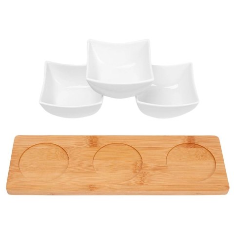 Miseczki na przekąski porcelanowe białe 30 cm 4 el. Excellent Houseware Miseczki na przekąski porcelanowe białe 30 cm 4 el. Excellent Houseware
