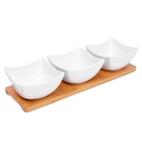 Miseczki na przekąski porcelanowe białe 30 cm 4 el. Excellent Houseware Miseczki na przekąski porcelanowe białe 30 cm 4 el. Excellent Houseware