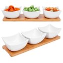 Miseczki na przekąski porcelanowe białe 30 cm 4 el. Excellent Houseware
