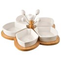 Miseczki na przekąski porcelanowe białe WHITELINE 28,5 cm 10 el. Orion