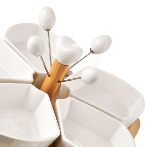 Miseczki na przekąski porcelanowe białe WHITELINE 28,5 cm 10 el. Orion Miseczki na przekąski porcelanowe białe WHITELINE 28,5 cm 10 el. Orion
