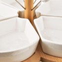 Miseczki na przekąski porcelanowe białe WHITELINE 28,5 cm 10 el. Orion