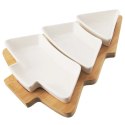 Miseczki na przekąski porcelanowe białe WHITELINE 28 cm 4 el. Orion