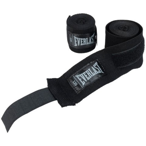 Owijki Taśmy Bandaże Bokserskie Czarne Oddychające Solidne EVERLAST 305 cm Owijki Taśmy Bandaże Bokserskie Czarne Oddychające Solidne EVERLAST 305 cm