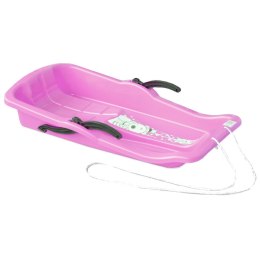 Sanki z Oparciem Hamulcami dla Dzieci Plastikowe Różowe MARMAT 80 x 43 cm MASTER SPORT s.r.o.