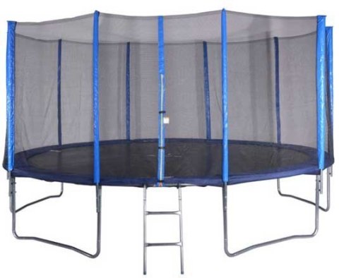 Trampolina Czarno-Niebieska Ogrodowa Z Siatką Spartan Sport Trampolina Czarno-Niebieska Ogrodowa Z Siatką Spartan Sport