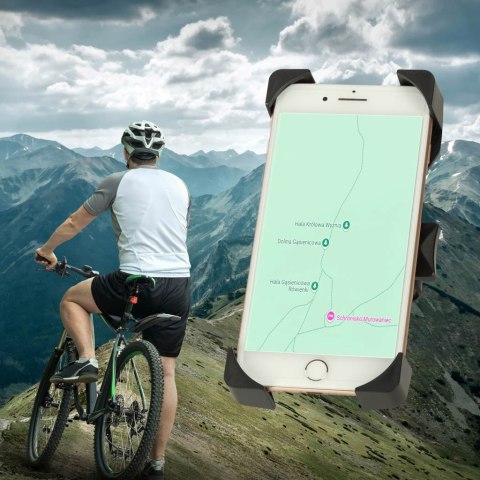 Uchwyt rowerowy na telefon do roweru motocyklowy hulajnogi wózka C51 solidny mocny Uchwyt rowerowy na telefon do roweru motocyklowy hulajnogi wózka C51 solidny mocny