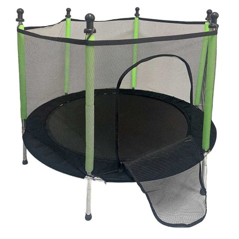 Trampolina do domu ogrodu dla dzieci siatka piłki 140cm 55inch zielona Trampolina do domu ogrodu dla dzieci siatka piłki 140cm 55inch zielona