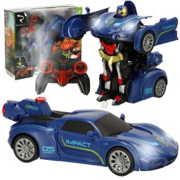 Samochód zdalnie sterowany Transformer Revolt TRANSFORMING ROBOT RACER niebieski