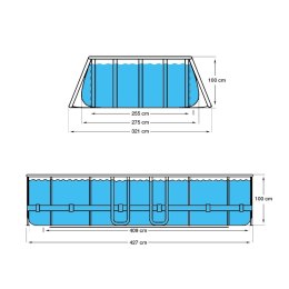 Basen Ogrodowy JILONG Super Rattan 427x275x100 cm JILONG