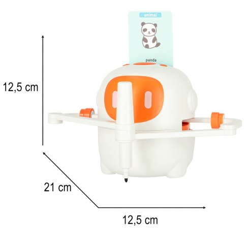 Robot edukacyjny interaktywny nauka rysowania pisania zestaw fiszki mazaki pomarańczowy Robot edukacyjny interaktywny nauka rysowania pisania zestaw fiszki mazaki pomarańczowy