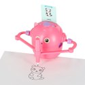 Robot edukacyjny interaktywny nauka rysowania pisania zestaw fiszki mazaki różowy