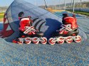 Rolki dla Dzieci Dziecięce Regulowane Czerwone Solidne KUBISPORT r. 31-24