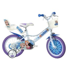 Rowerek Rower Dziecięcy dla Dzieci Dziewczynki z Bocznymi Kółkami DINO 12