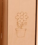 Domek ogrodowy drewniany stolik tablica kredowa 86 x 137 x 105 cm