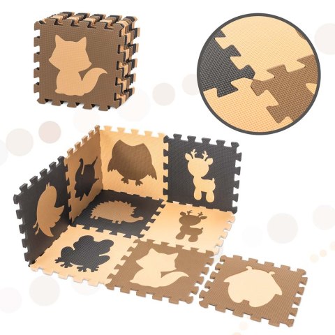 Mata edukacyjna piankowa puzzle beż 30 x 30 cm 9 elementów folia Mata edukacyjna piankowa puzzle beż 30 x 30 cm 9 elementów folia