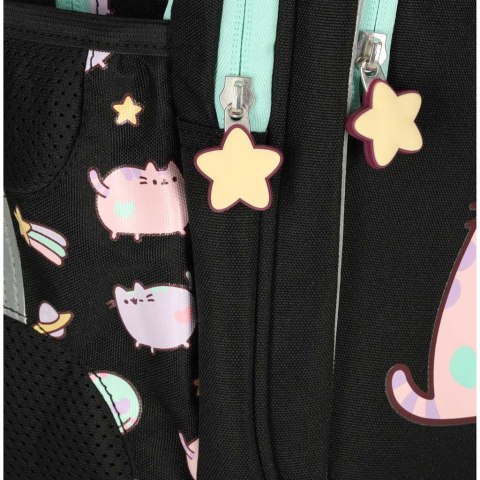 Plecak szkolny młodzieżowy czterokomorowy Pusheen 22L czarny Plecak szkolny młodzieżowy czterokomorowy Pusheen 22L czarny