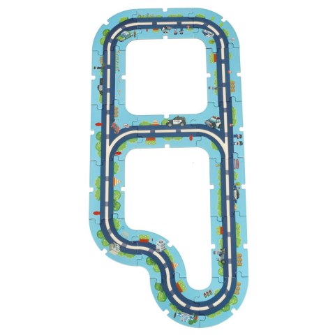 Tor samochodowy puzzle policja auto z napędem znaki drogowe ulica miasto 47 elementów Tor samochodowy puzzle policja auto z napędem znaki drogowe ulica miasto 47 elementów