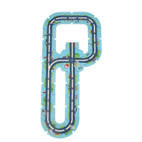 Tor samochodowy puzzle policja auto z napędem znaki drogowe ulica miasto 47 elementów Tor samochodowy puzzle policja auto z napędem znaki drogowe ulica miasto 47 elementów