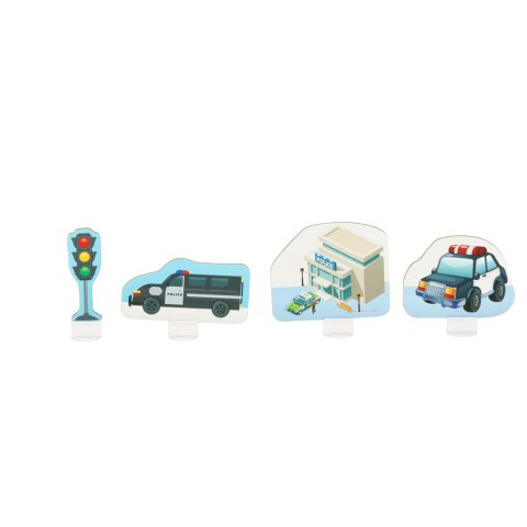 Tor samochodowy puzzle policja auto z napędem znaki drogowe ulica miasto 47 elementów Tor samochodowy puzzle policja auto z napędem znaki drogowe ulica miasto 47 elementów