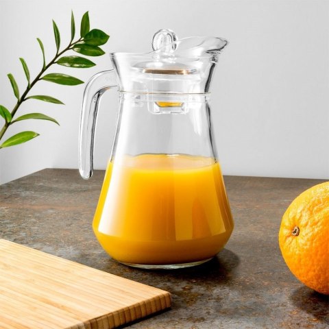 Dzbanek szklany do wody kompotu napojów lemoniady z uchwytem i pokrywką 1,4 l Grupa Orion Sp. z o.o. Dzbanek szklany do wody kompotu napojów lemoniady z uchwytem i pokrywką 1,4 l Grupa Orion Sp. z o.o.