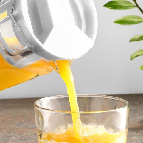 Dzbanek szklany do wody kompotu napojów lemoniady z uchwytem i pokrywką 1,5 l Grupa Orion Sp. z o.o. Dzbanek szklany do wody kompotu napojów lemoniady z uchwytem i pokrywką 1,5 l Grupa Orion Sp. z o.o.