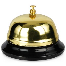 Dzwonek stołowy recepcyjny ręczny metalowy złoty 8,5x6 cm Grupa Orion Sp. z o.o.