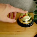 Dzwonek stołowy recepcyjny ręczny metalowy złoty 8,5x6 cm Grupa Orion Sp. z o.o.