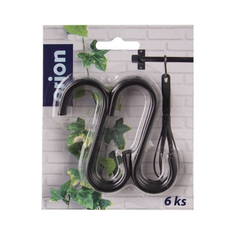 Haczyki wieszak czarny na reling przybory 7,5 cm 6 sztuk Grupa Orion Sp. z o.o. Haczyki wieszak czarny na reling przybory 7,5 cm 6 sztuk Grupa Orion Sp. z o.o.