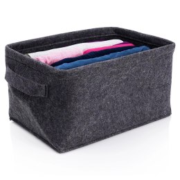Koszyk do przechowywania filcowy składany czarny 36x27x20 cm Grupa Orion Sp. z o.o.