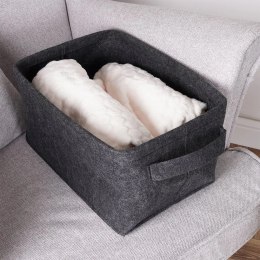 Koszyk do przechowywania filcowy składany czarny 36x27x20 cm Grupa Orion Sp. z o.o.