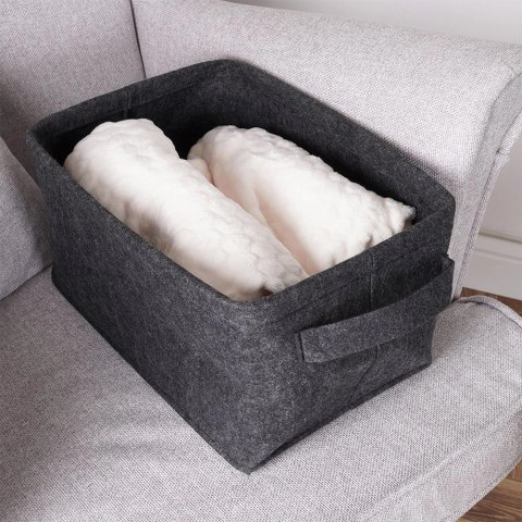 Koszyk do przechowywania filcowy składany czarny 36x27x20 cm Grupa Orion Sp. z o.o. Koszyk do przechowywania filcowy składany czarny 36x27x20 cm Grupa Orion Sp. z o.o.