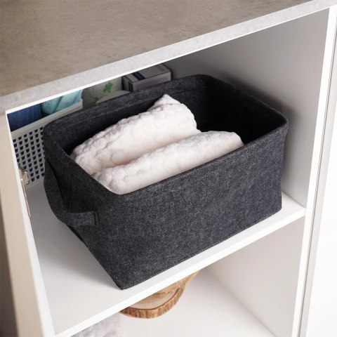 Koszyk do przechowywania filcowy składany czarny 36x27x20 cm Grupa Orion Sp. z o.o. Koszyk do przechowywania filcowy składany czarny 36x27x20 cm Grupa Orion Sp. z o.o.